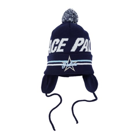 Palace CITY EARFLAP BEANIE NAVY - Colorway