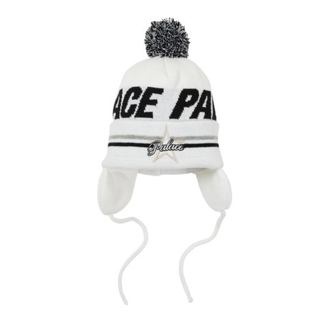 Palace CITY EARFLAP BEANIE WHITE - Colorway