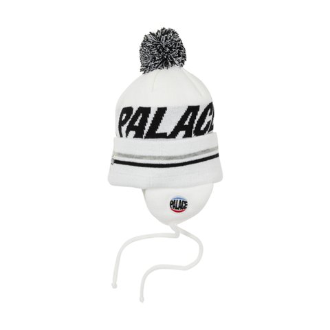 Palace CITY EARFLAP BEANIE WHITE - Colorway