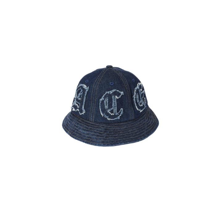 LIQUE DENIM BUCKET HAT MID STONE WASH