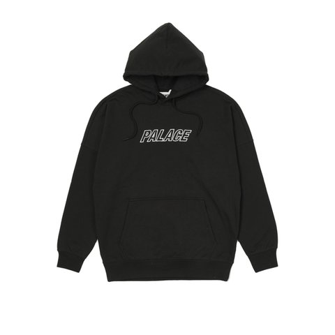Palace JUMBO TRI-FERG DROP SHOULDER HOOD BLACK - Colorway