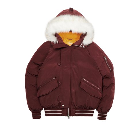 Palace P-2B SHORT PARKA BURGUNDY - Colorway