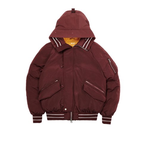 Palace P-2B SHORT PARKA BURGUNDY - Colorway