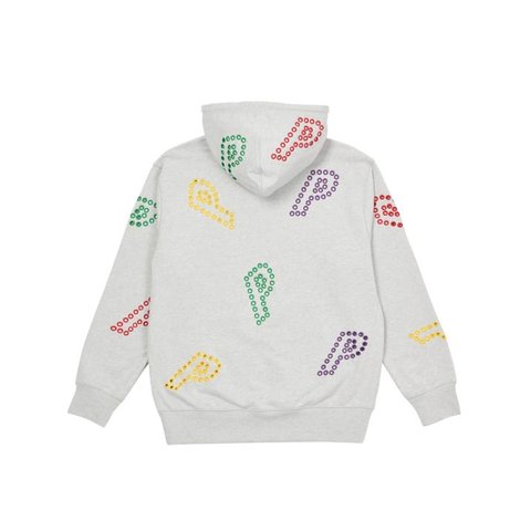 EYELET P HOOD GREY MARL