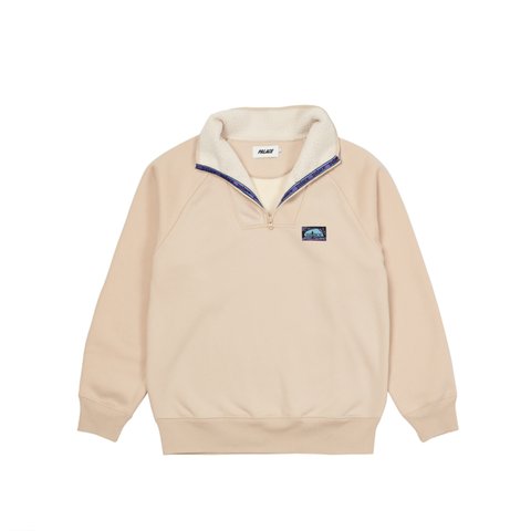 Palace BONDED FLEECE 1/4 ZIP CREAM - Colorway