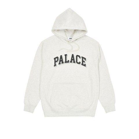 Palace PUFF DROP SHADOW HOOD LIGHT GREY MARL - Colorway