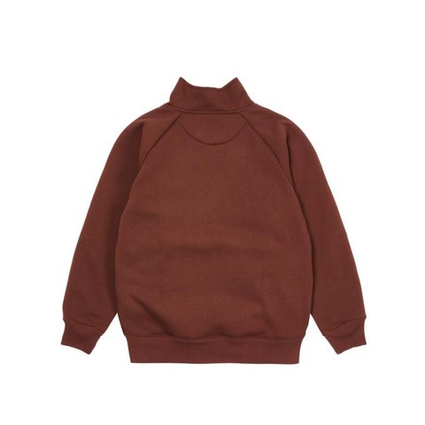 BONDED FLEECE 1/4 ZIP BROWN