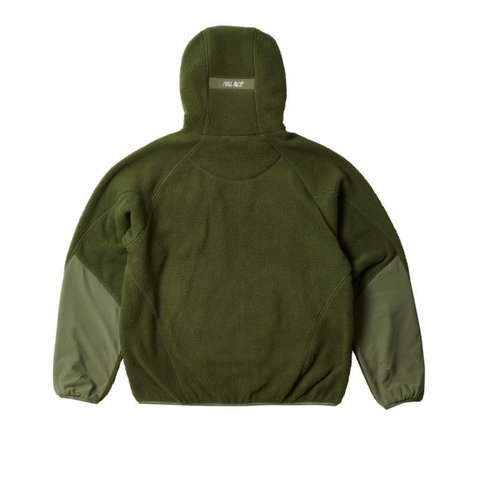 Palace THERMA HOODED FLEECE JACKET OLIVE