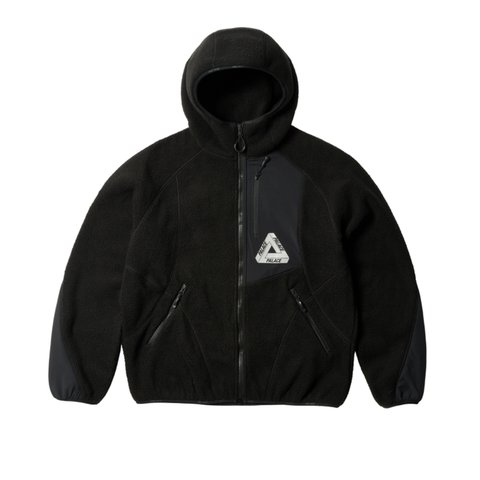 Palace THERMA HOODED FLEECE JACKET BLACK - Colorway