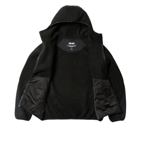 Palace THERMA HOODED FLEECE JACKET BLACK - Colorway