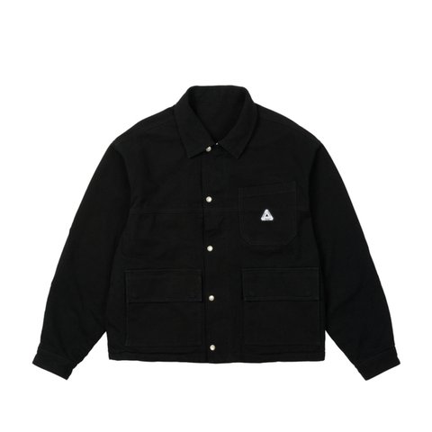 Palace REVERSIBLE CANVAS FLEECE JACKET BLACK / BLACK - Colorway