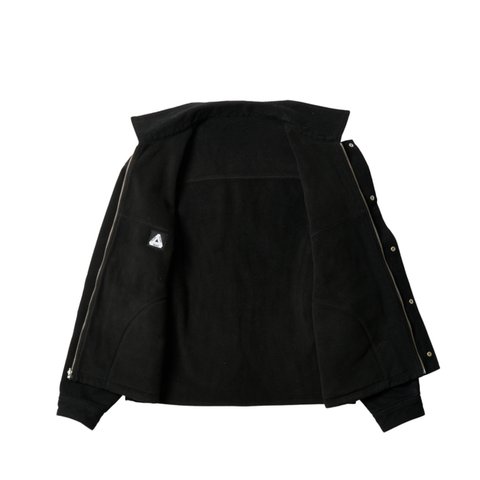 Palace REVERSIBLE CANVAS FLEECE JACKET BLACK / BLACK - Colorway