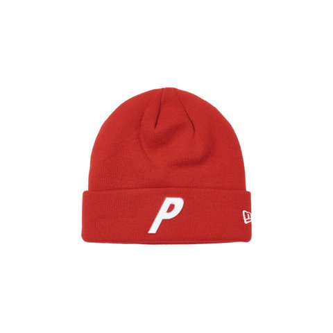 Palace NEW ERA P BEANIE RED - Colorway