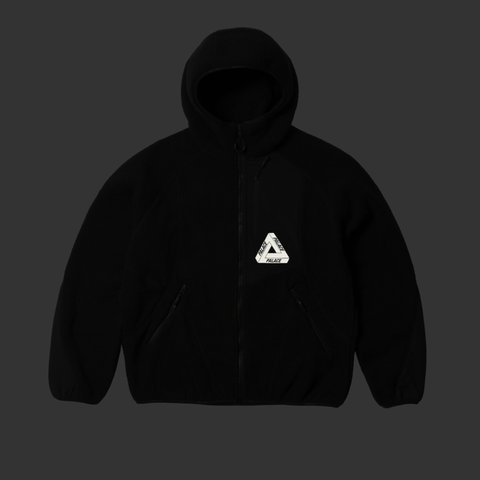 Palace THERMA HOODED FLEECE JACKET BLACK - Colorway