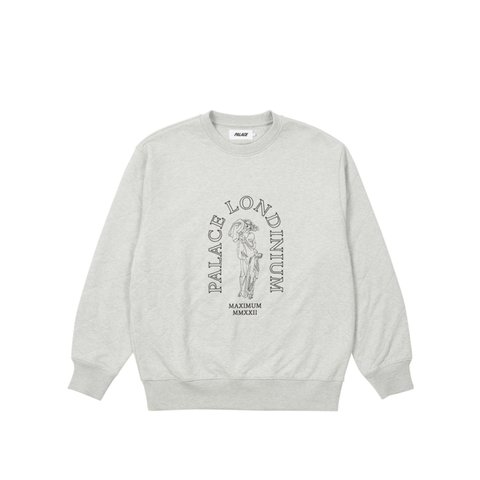 Palace PALACE LONDINIUM QUILTED CREW GREY MARL - Colorway