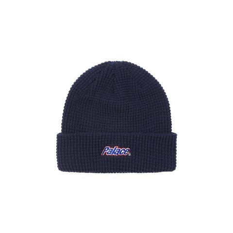 Palace LOWERCASE FONT BEANIE NAVY