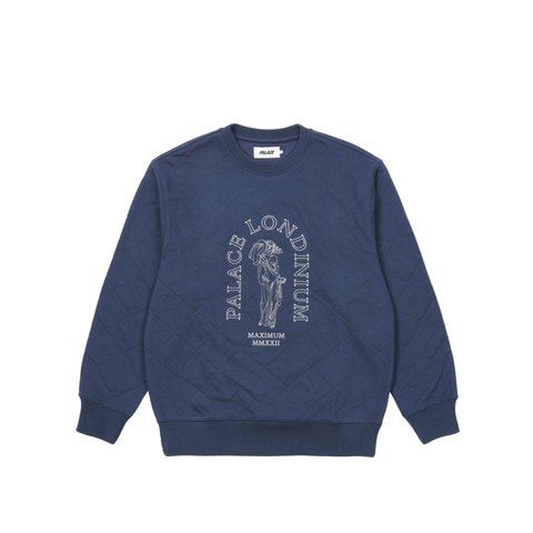 Palace PALACE LONDINIUM QUILTED CREW NAVY - Colorway
