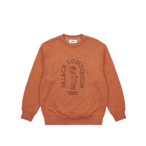 Palace PALACE LONDINIUM QUILTED CREW RUST - Colorway