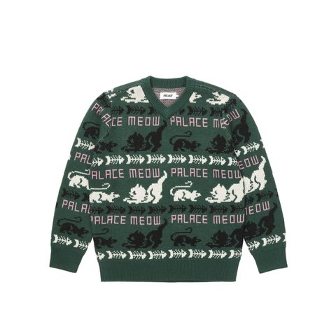 Palace MEOW MEOW KNIT GREEN - Colorway