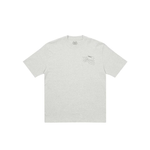 Palace BACK OF THE BUS T-SHIRT GREY MARL - Colorway