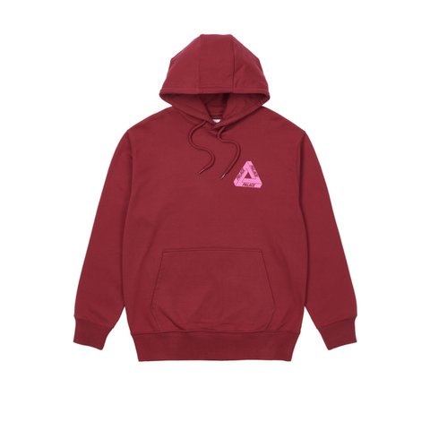 Palace TRI-LENTICULAR HOOD BURGUNDY - Colorway