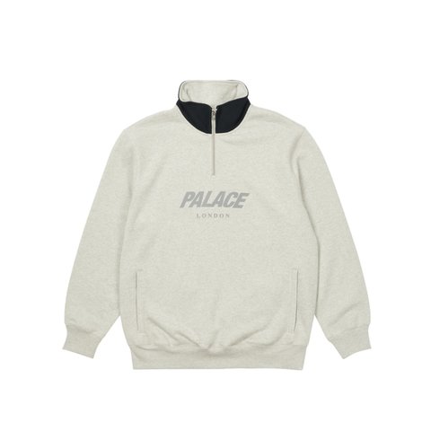 RIB 1/4 ZIP FUNNEL GREY MARL