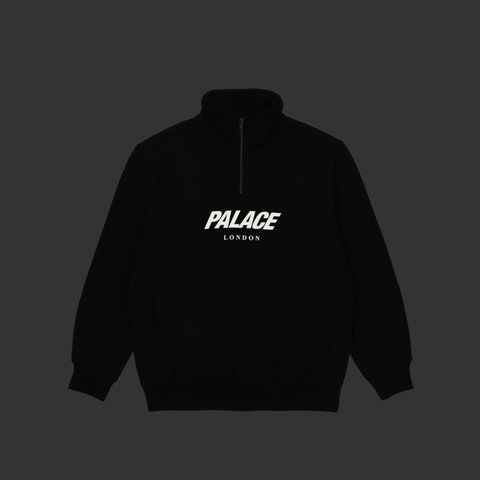 Palace RIB 1/4 ZIP FUNNEL BLACK - Colorway