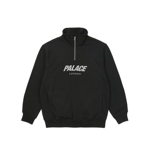 Palace RIB 1/4 ZIP FUNNEL BLACK - Colorway