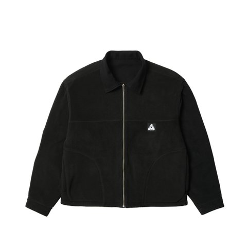 Palace REVERSIBLE CANVAS FLEECE JACKET BLACK / BLACK - Colorway