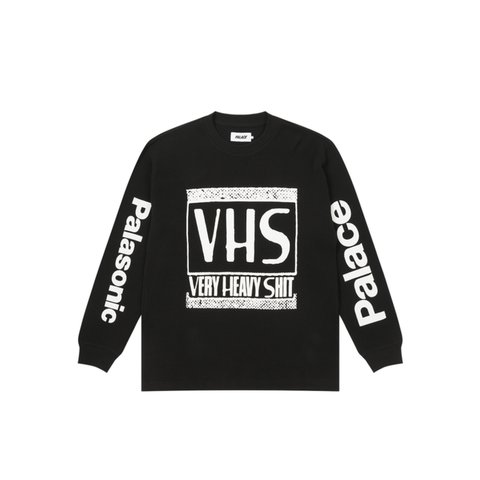 Palace VHS THERMAL LONGLSEEVE TOP BLACK - Colorway