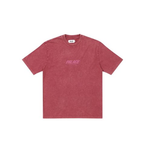 Palace ACID WASH T-SHIRT BURGUNDY