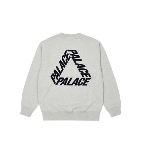 Palace P-3 APPLIQUE CREW GREY MARL