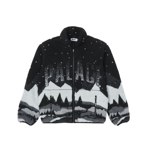 Palace PEAK FUNNEL FLEECE BLACK - Colorway