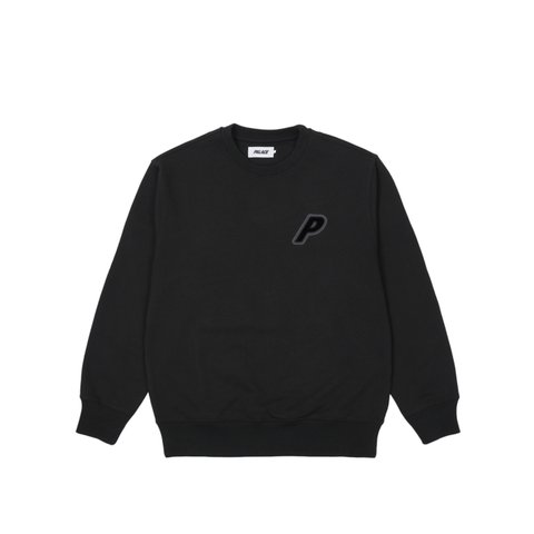 Palace P-3 APPLIQUE CREW BLACK - Colorway