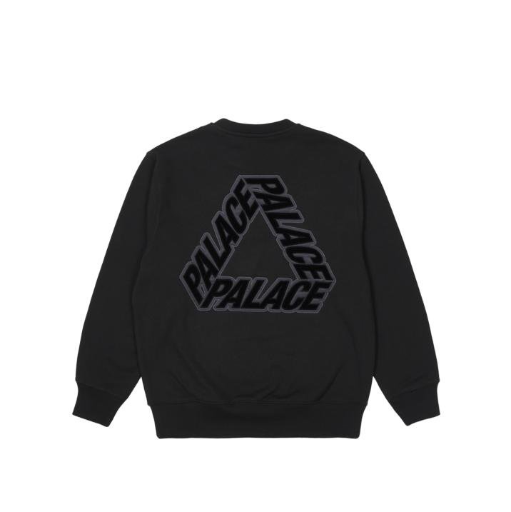 P-3 APPLIQUE CREW BLACK