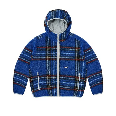 Palace REVERSIBLE CHECK FLEECE JACKET BLUE - $268.00