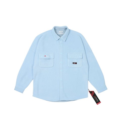 Palace POLARTEC DROP SHOULDER SHIRT CRYSTALIZED BLUE - $178.00