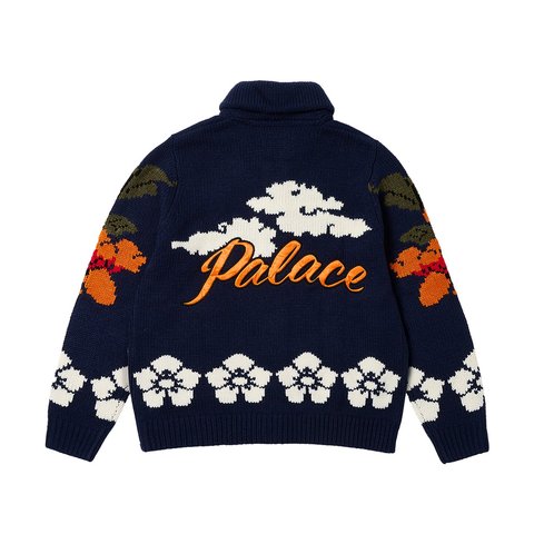 Palace DEMON COWICHAN KNIT BLUE - Colorway