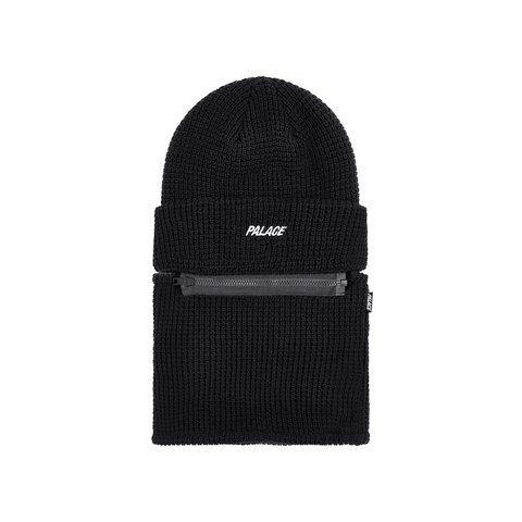 Palace ZIP OFF FACEWARMER P BEANIE BLACK - Colorway