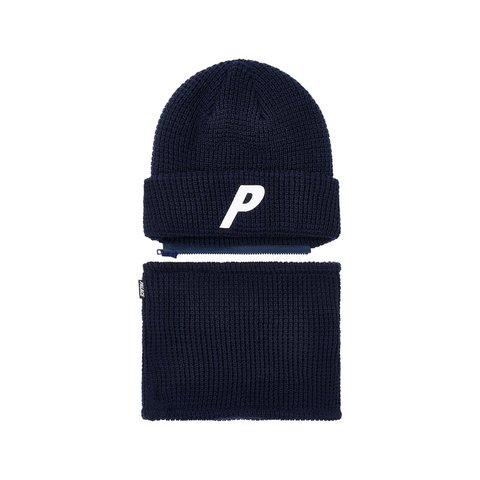 Palace ZIP OFF FACEWARMER P BEANIE NAVY - Colorway