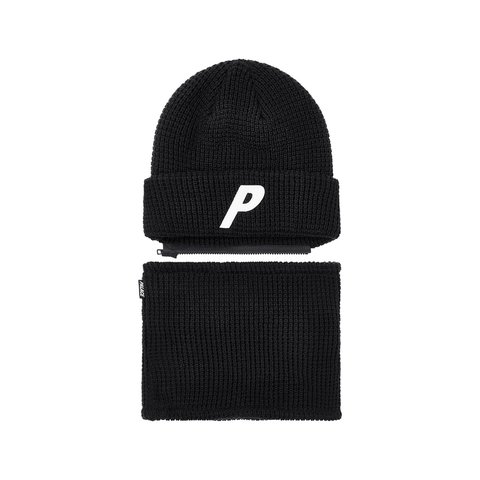 Palace ZIP OFF FACEWARMER P BEANIE BLACK - Colorway