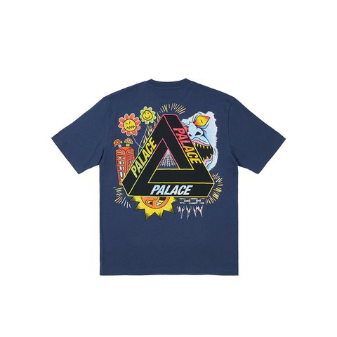 Palace TRI-LOTTIE T-SHIRT NAVY - $48.00