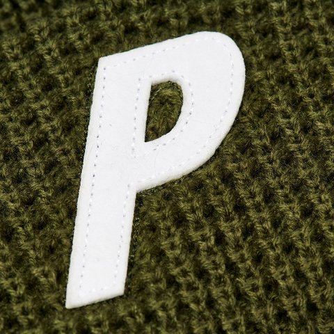 Palace ZIP OFF FACEWARMER P BEANIE THE DEEP GREEN - Colorway