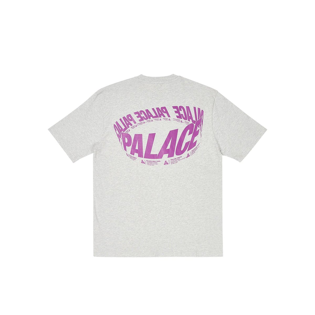 Palace WRAPPER LOGO T-SHIRT GREY MARL (Ultimo 2023) - $48.00