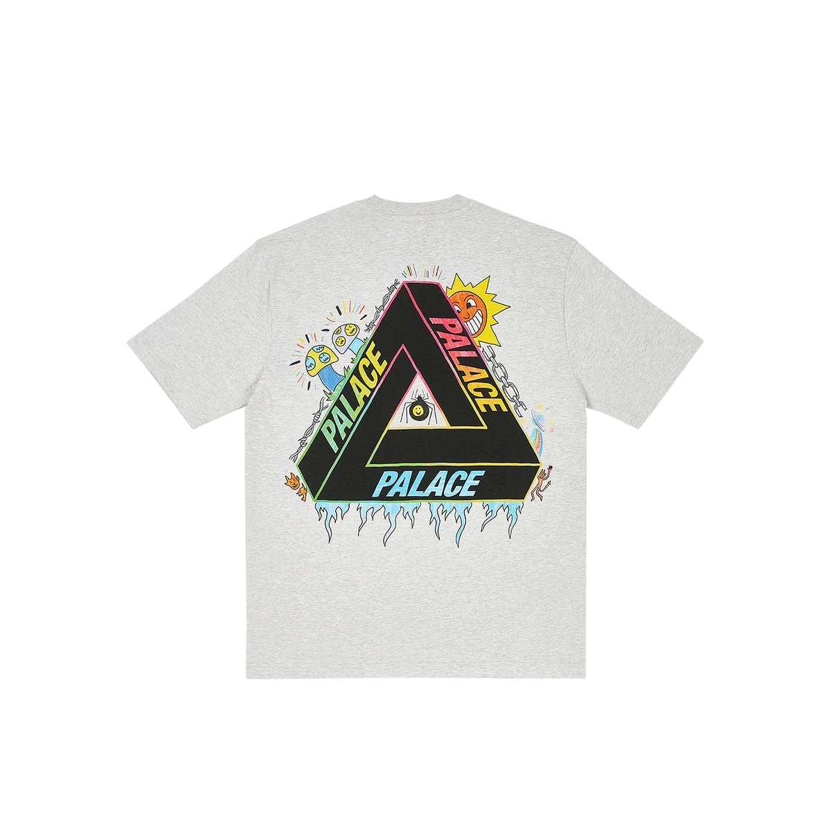 Palace TRI-LOTTIE T-SHIRT GREY MARL (Ultimo 2023) - $48.00