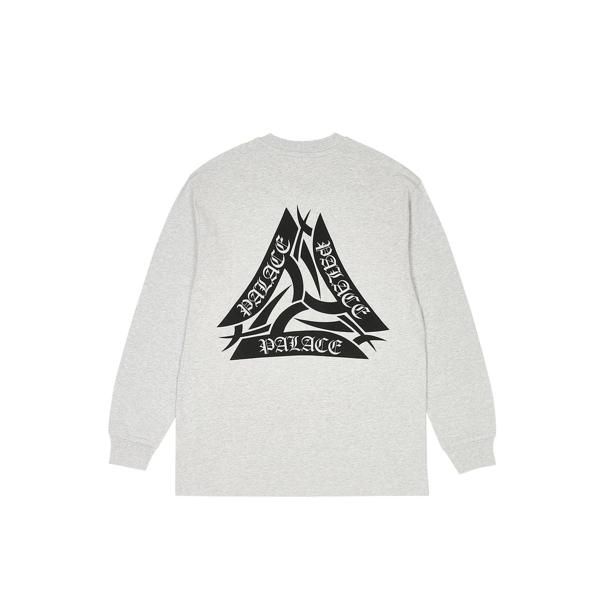 Palace TRIBAL TRI LONGSLEEVE GREY MARL (Ultimo 2023) - $58.00
