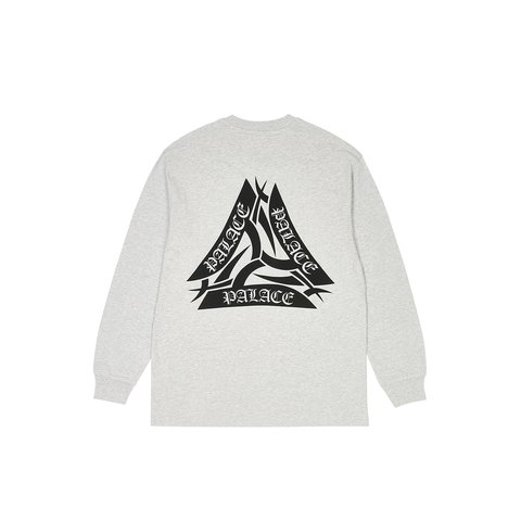 Palace TRIBAL TRI LONGSLEEVE GREY MARL - $58.00