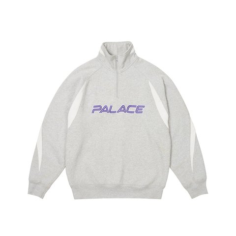 Palace ISN'T IT 1/4 ZIP GREY MARL - $158.00