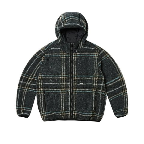 Palace REVERSIBLE CHECK FLEECE JACKET BLACK - $268.00