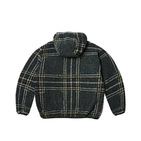 Palace REVERSIBLE CHECK FLEECE JACKET BLACK - Colorway